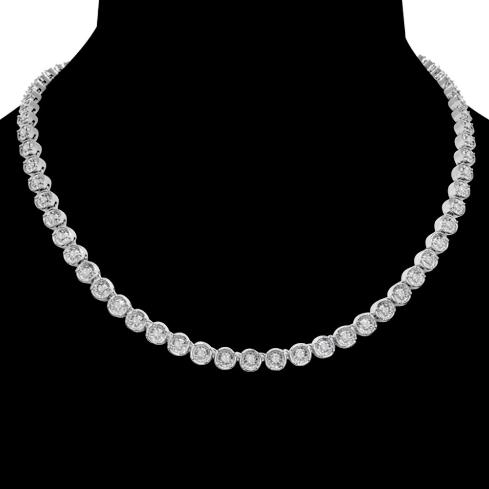 2 Carat Diamond Tennis Necklace, 17 Inches